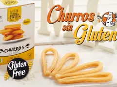 Churros sin gluten recién hechos, listos para disfrutar. ¡El sabor tradicional sin gluten!