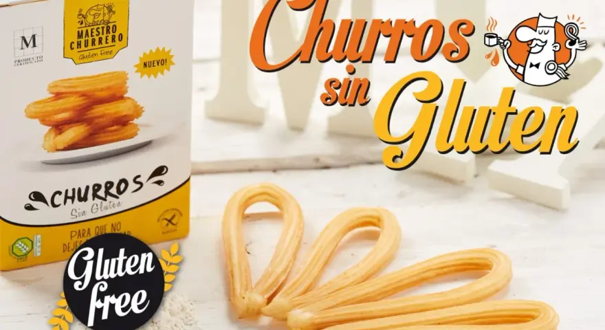Churros sin gluten recién hechos, listos para disfrutar. ¡El sabor tradicional sin gluten!